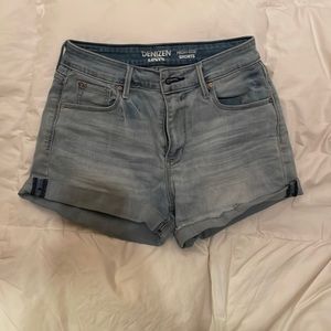 Womens, high-rise, denim shorts